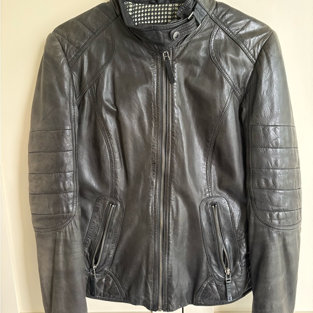 Bod & Christensen vintage Black Leather Jacket
